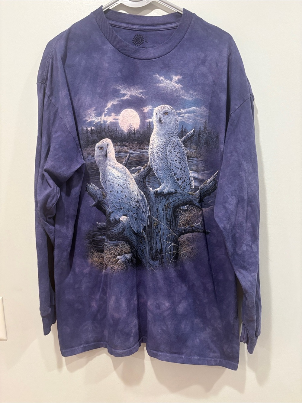 The mountain xl snowy owl tie dye ptp 24 length 30